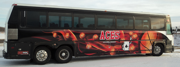 Alexandria Aces Bus Wrap